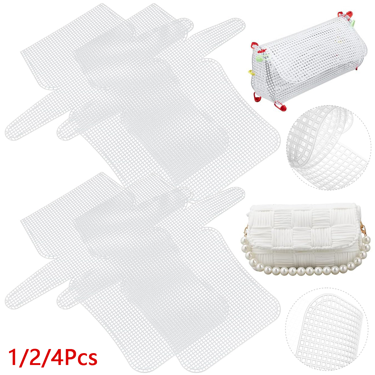 Sewing Net - 1-4Pcs Plastic Mesh Canvas Sheets for