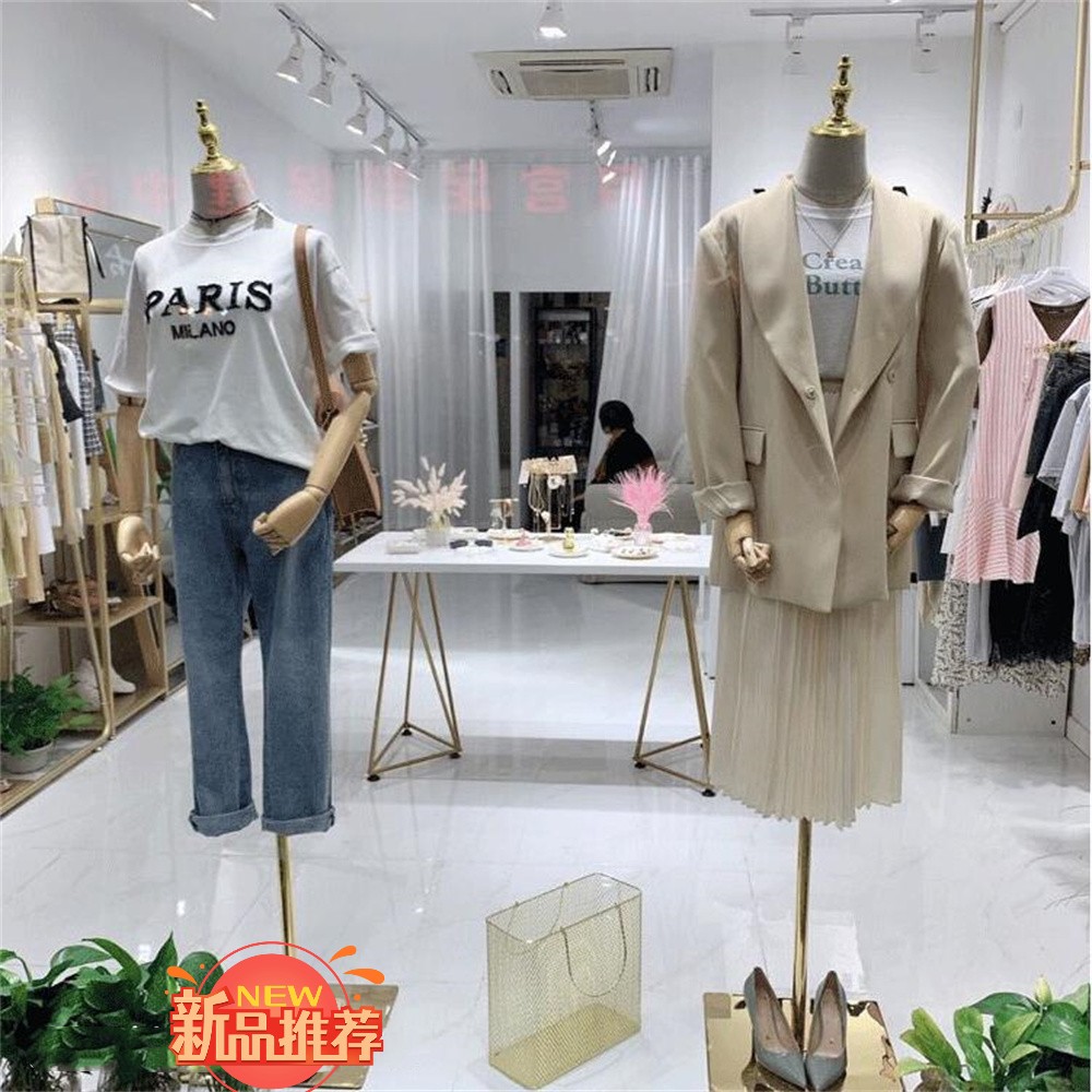 Dress Form Mannequin - Plastic Linen Fabric Full Female Mannequin