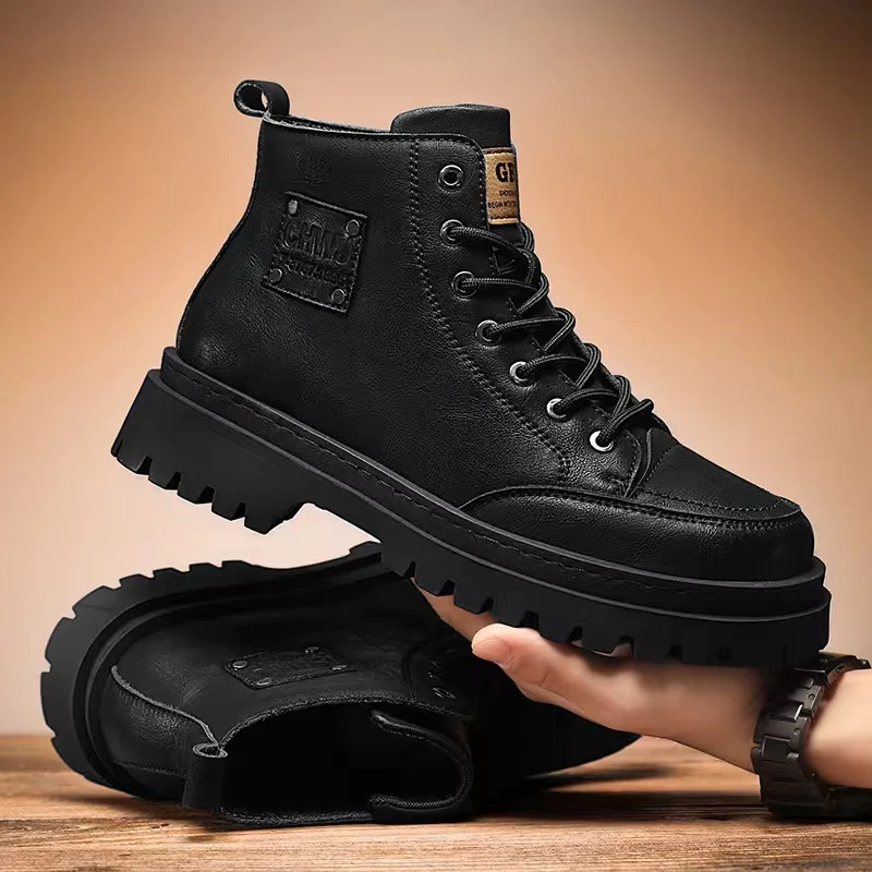 Sewing Nylon - High Quality Men's Boots Platform Hiking