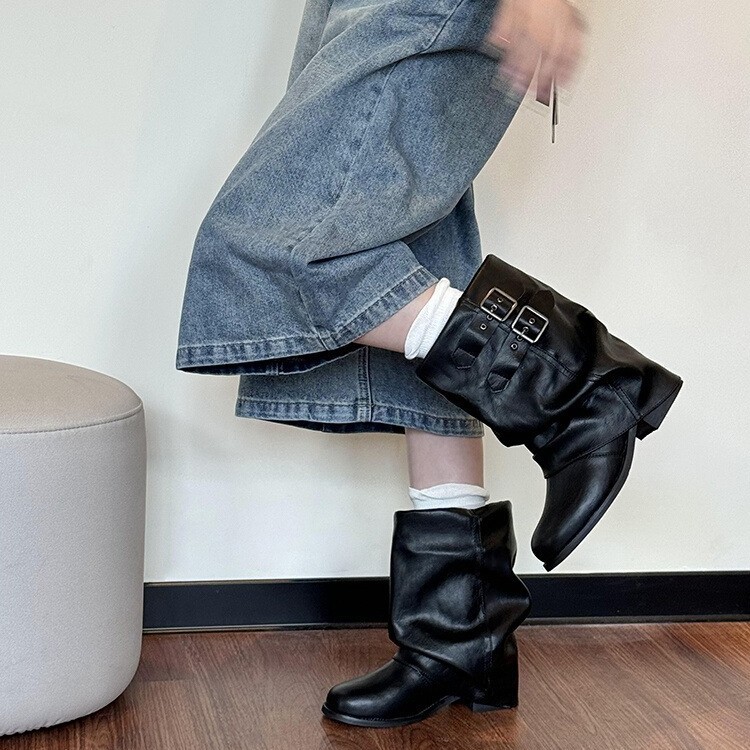 Sewing Nylon - Short boots women's 2025 autumn and