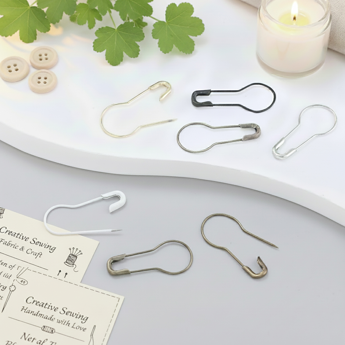 Sewing Art - 100Pcs/Lot Metal Gourd Safety Pins Clothing