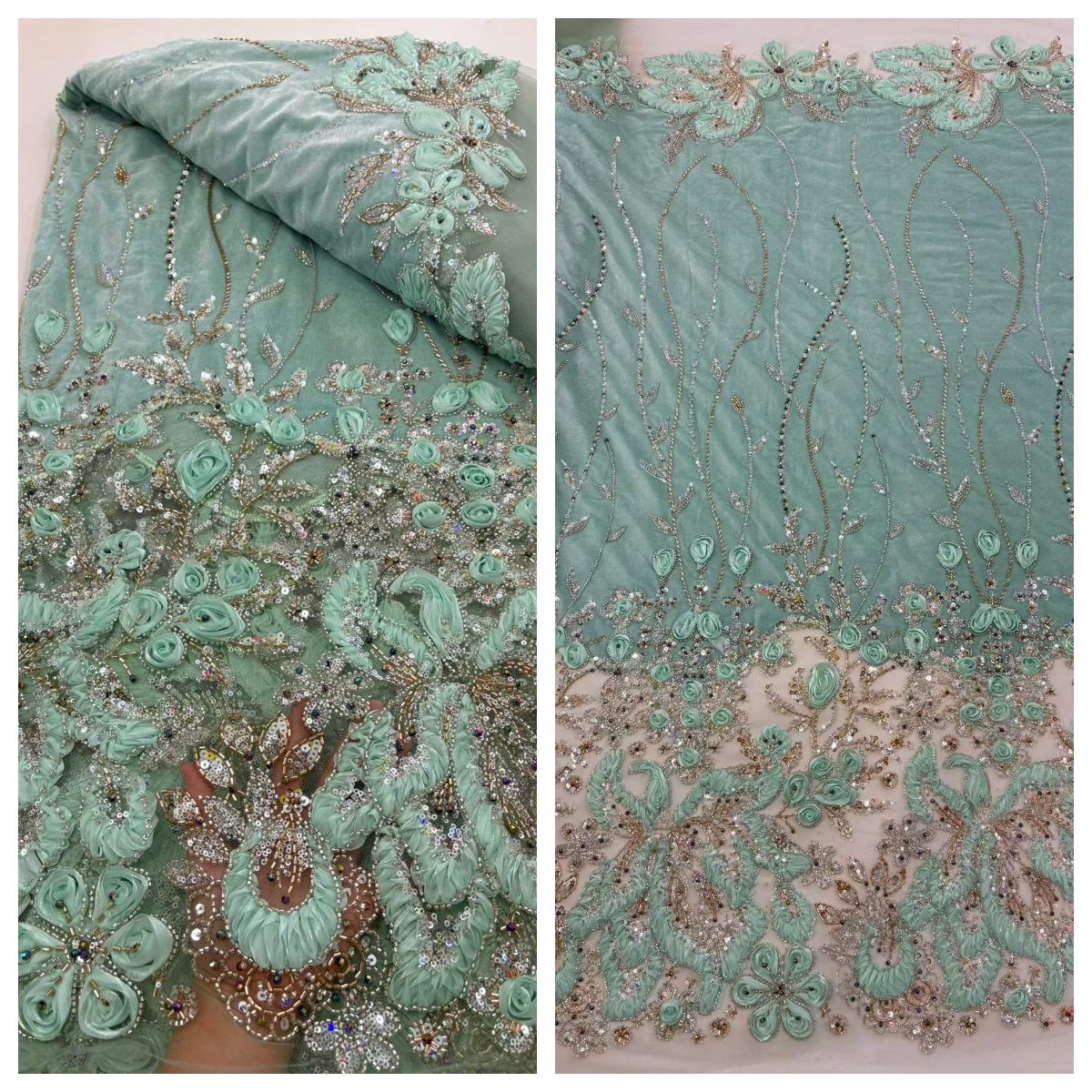 Sewing Velvet Fabric - 2026 African Groom Velvet Embroidered Beaded