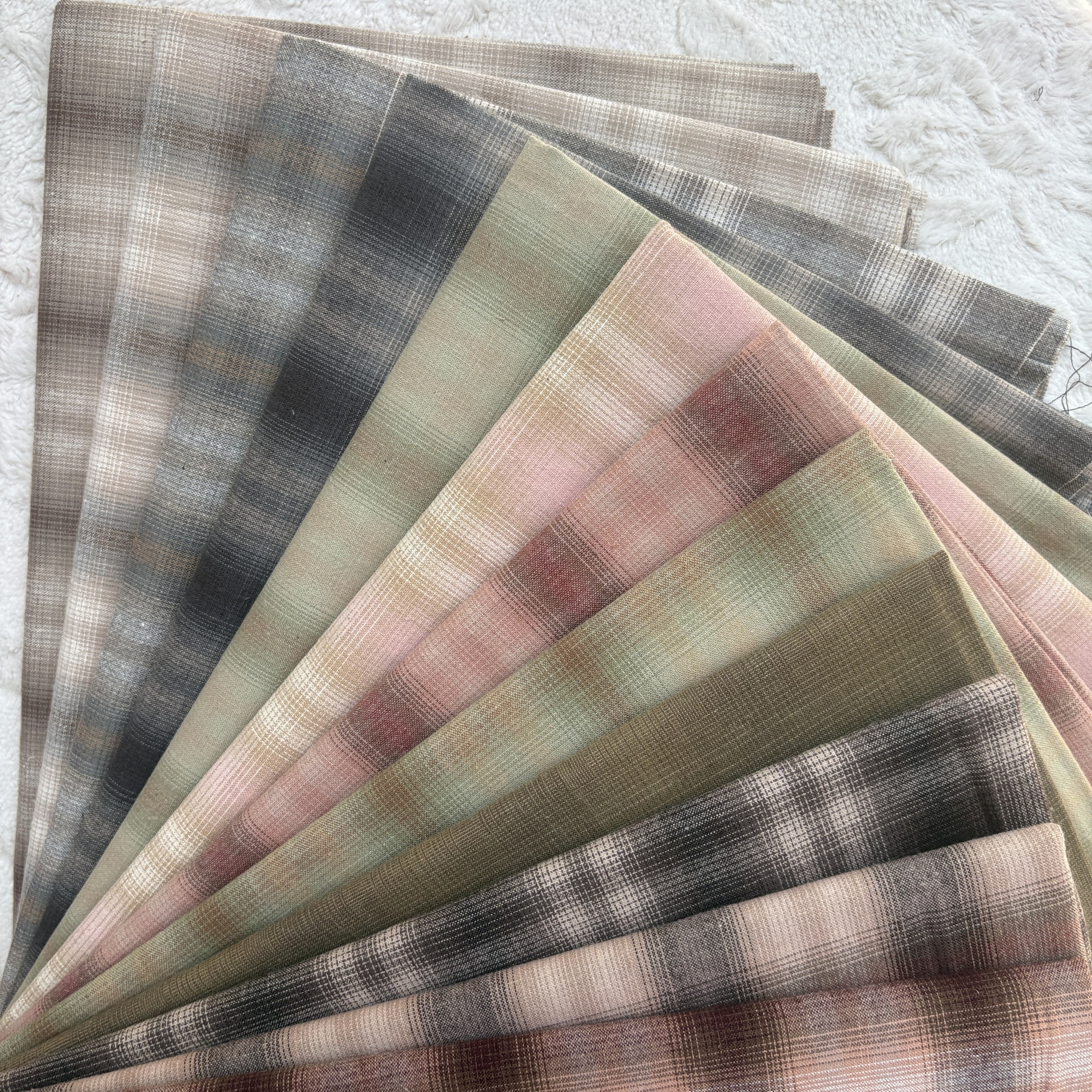Sewing Tweed Fabric - DIY Japan Little Cloth group Yarn-dyed