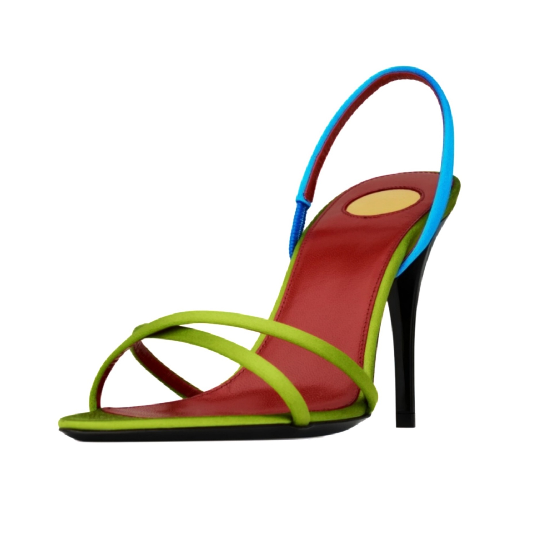 Sewing Nylon - Women's Color Block Satin Crisscross Strap