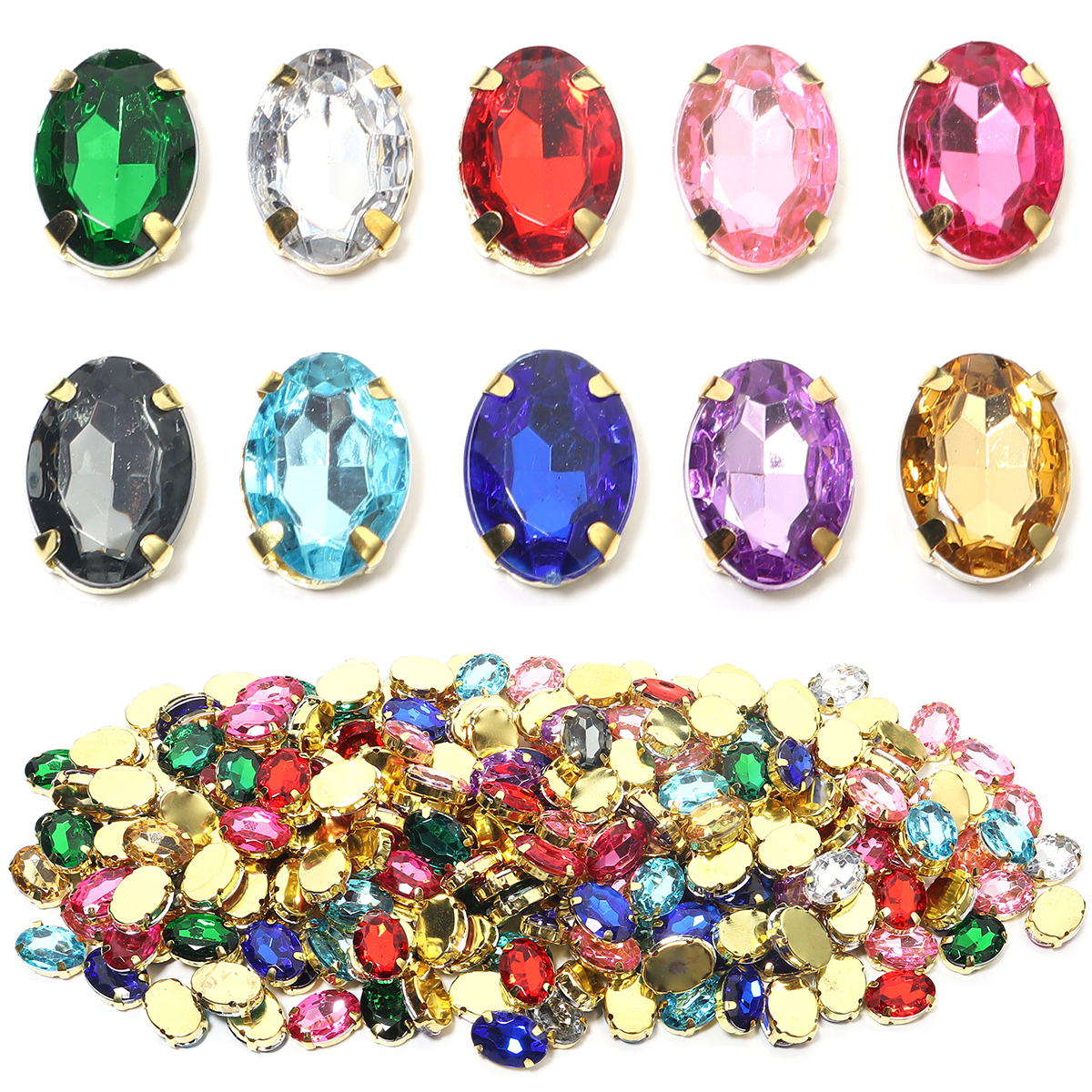 Sewing Art - 50pcs Gold Color Stainless Steel Base