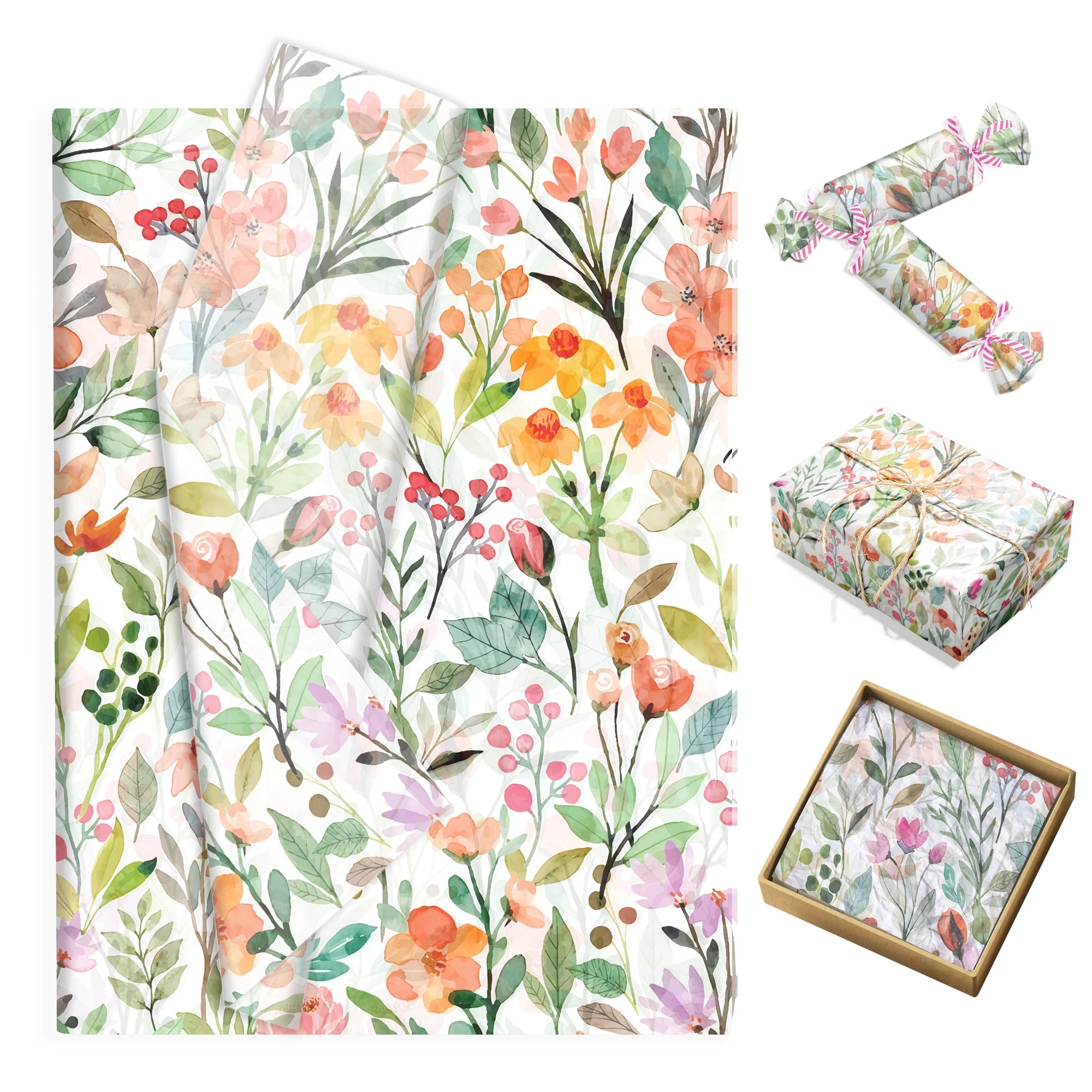 Pattern Tissue Paper - 15/35pcs Flower Tissue Paper Snow Pear