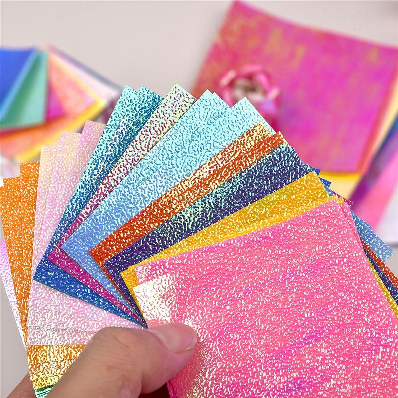 Pattern Tissue Paper - 50pcs Glittering Origami Paper Double Sides