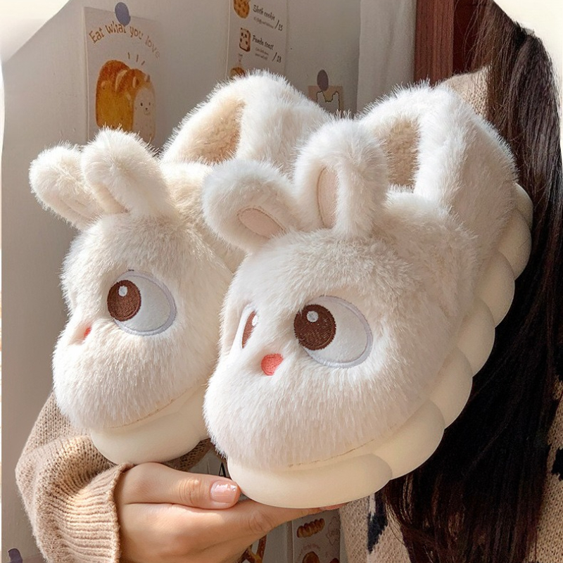 Sewing House - Cute Cartoon Rabbit Cotton Slippers For