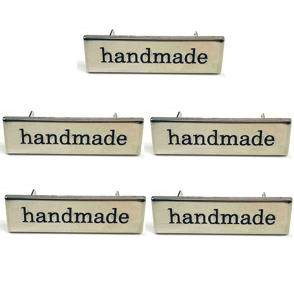 Sewing Label - 5Pcs Metal Handmade Tag Labels for