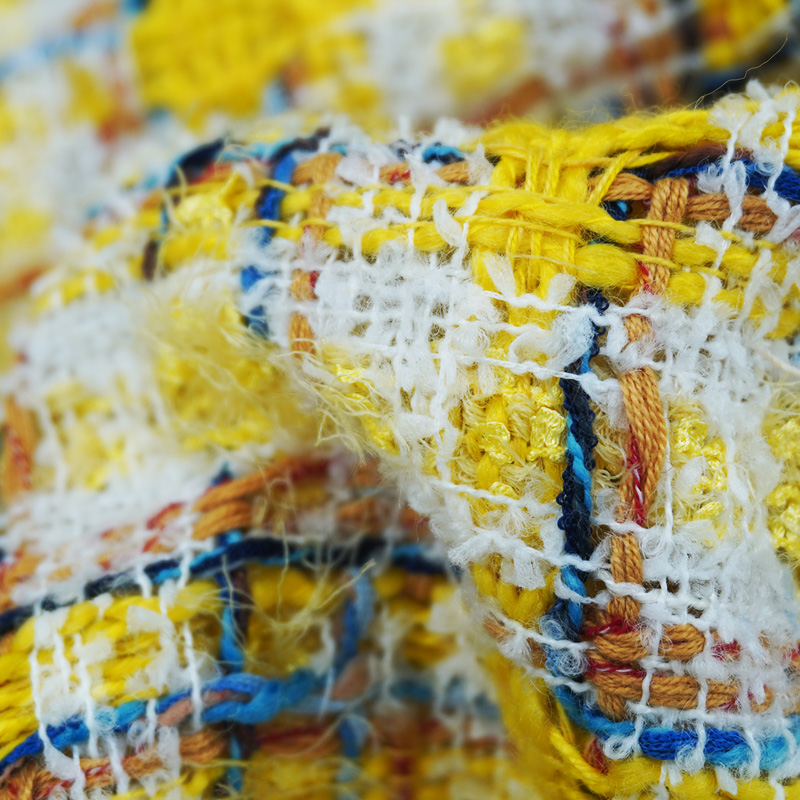 Vibrant Style Yellow Multicolo - Sewing Tweed ulasan dan harga
