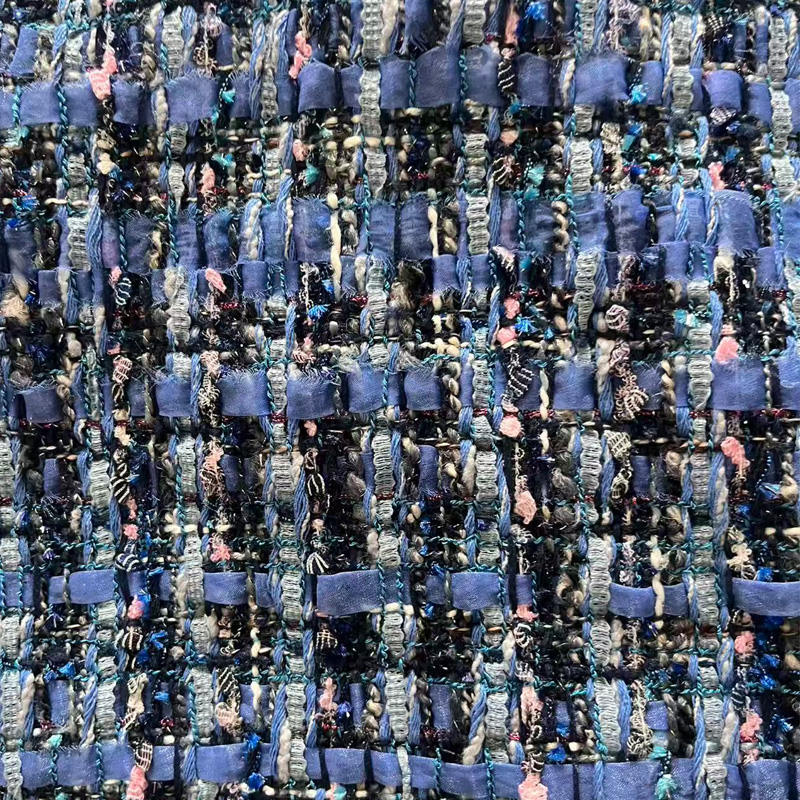 Blue Yarn-dyed Heavy Industry  - Sewing Tweed ulasan dan harga