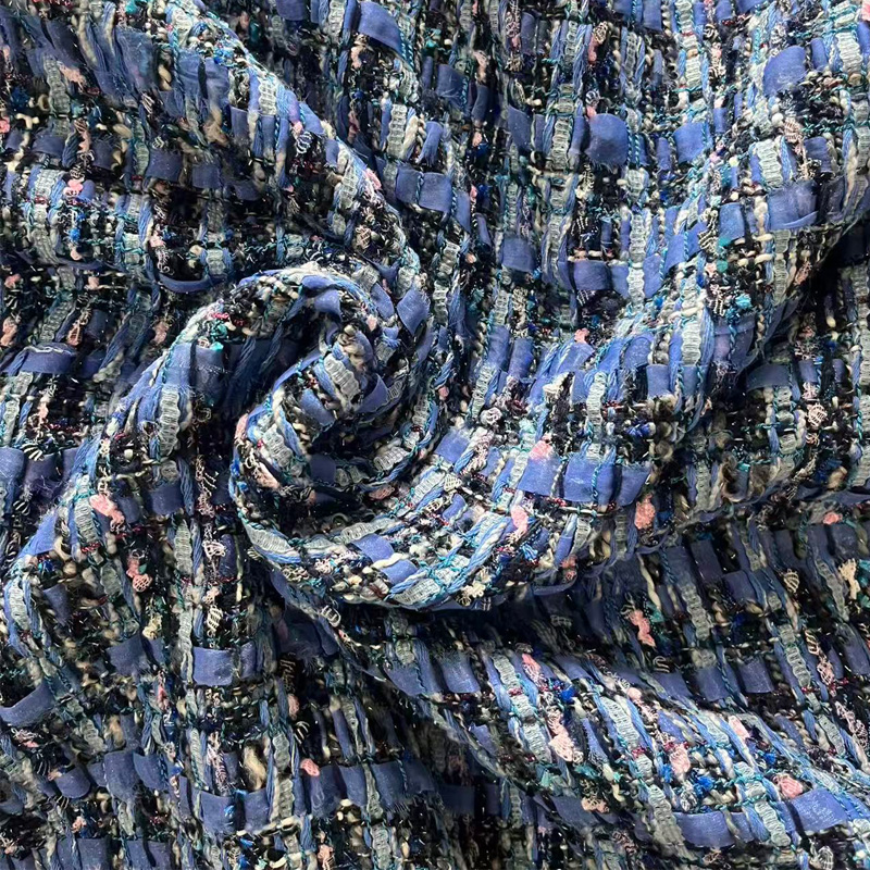 Blue Yarn-dyed Heavy Industry  - Sewing Tweed ulasan dan harga