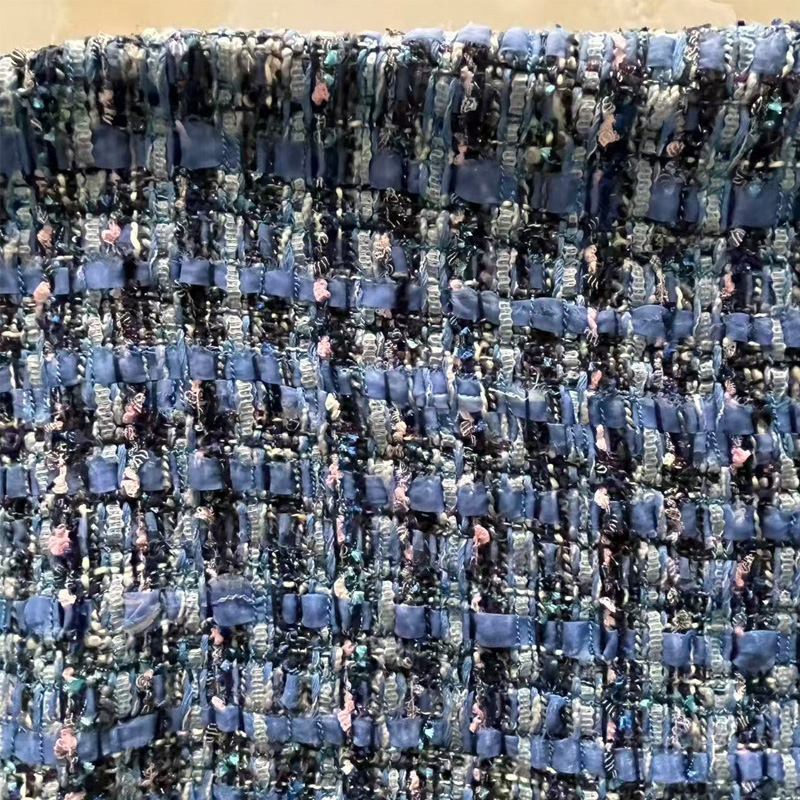 Blue Yarn-dyed Heavy Industry  - Sewing Tweed ulasan dan harga