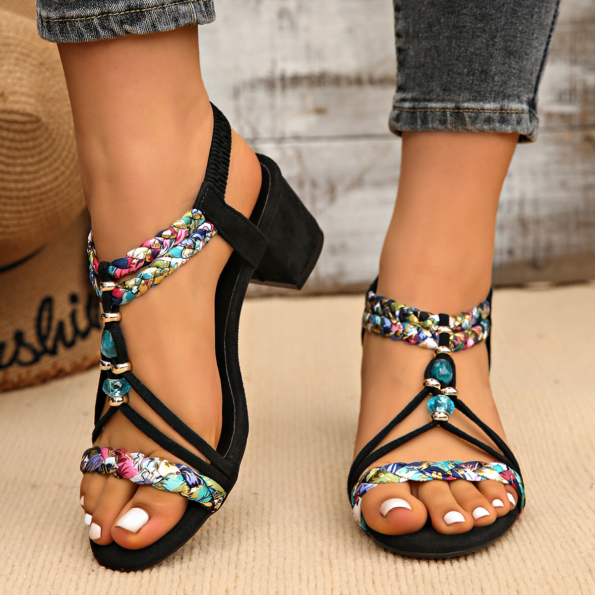Plus Size 42 Bohemian Beaded S - Elastic Waistband Roll ulasan dan harga