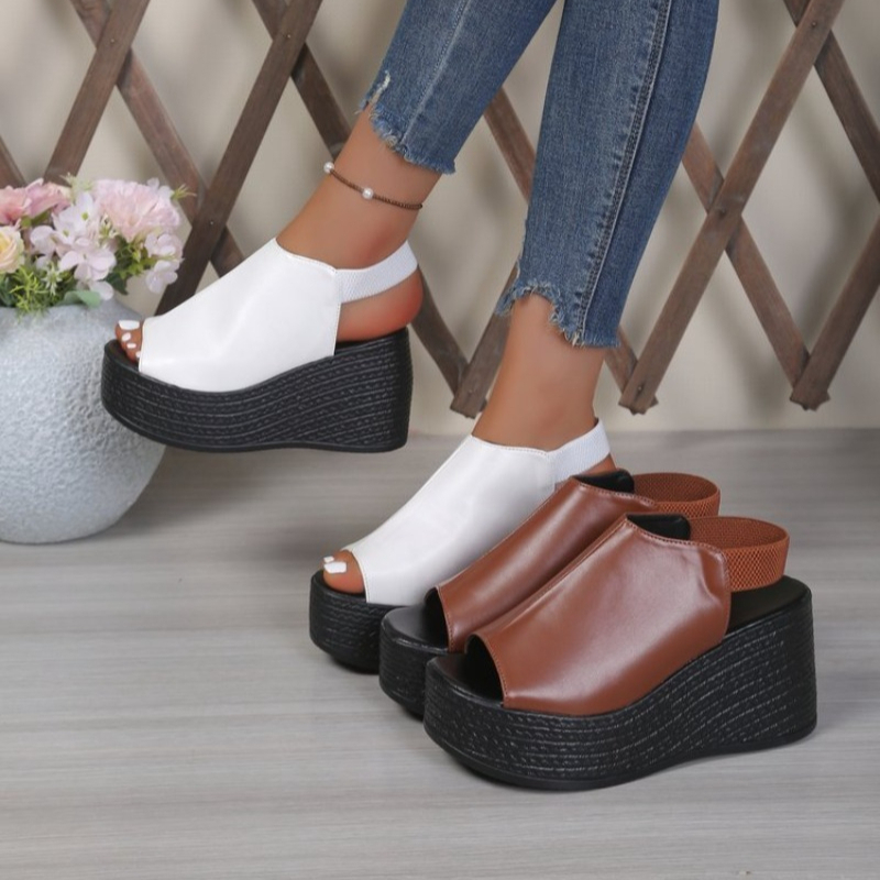 Women Sandals Summer  Wedge Sa - Elastic Waistband Roll ulasan dan harga