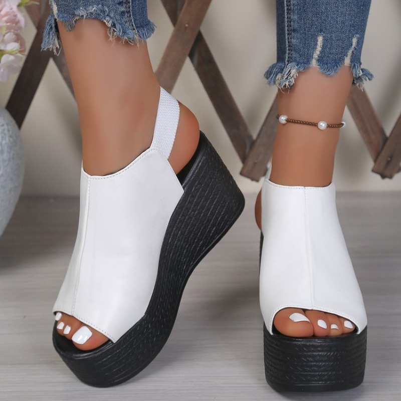 Women Sandals Summer  Wedge Sa - Elastic Waistband Roll ulasan dan harga