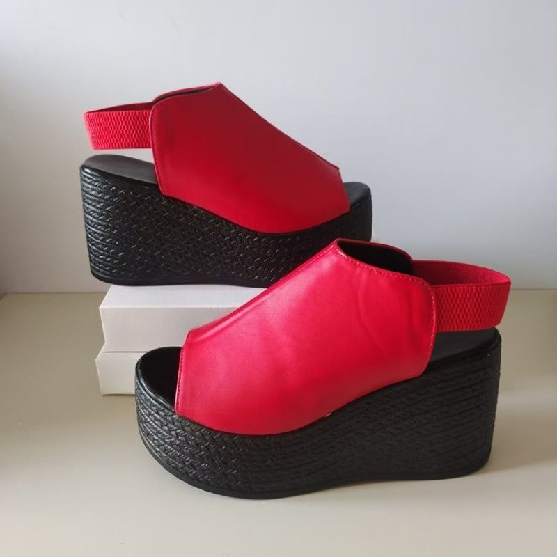 Women Sandals Summer  Wedge Sa - Elastic Waistband Roll ulasan dan harga