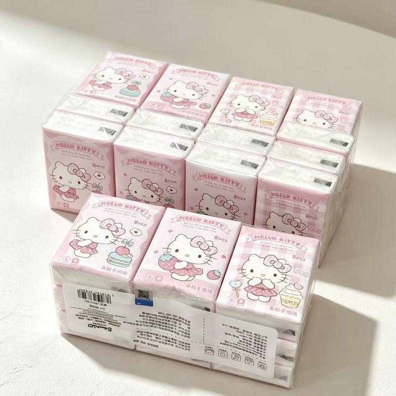 Hello Kitty Printed Handkerchi - Pattern Tissue Paper ulasan dan harga