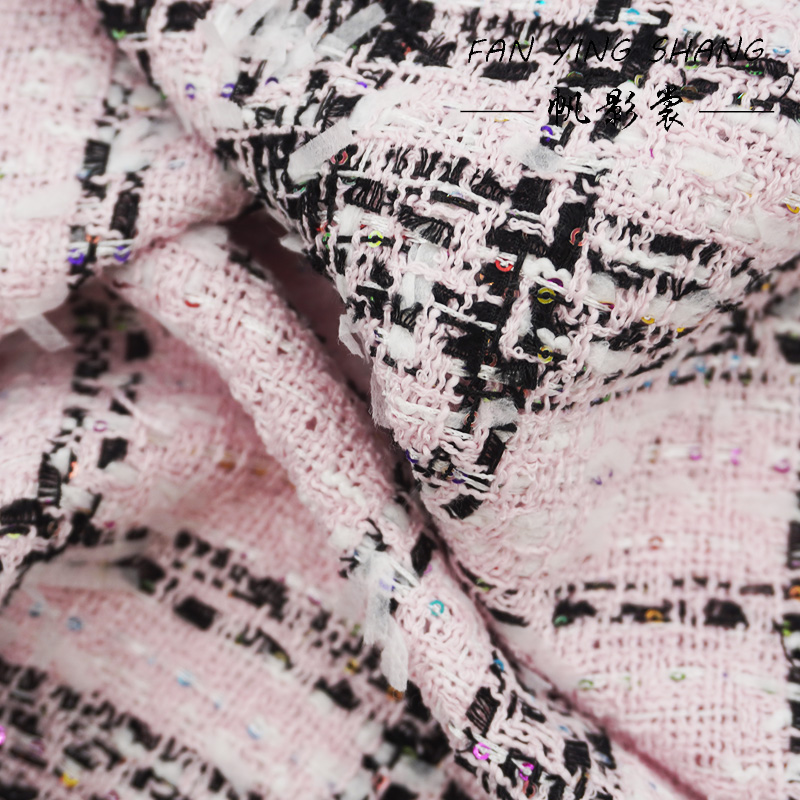Pink Classical Big Plaid Color - Sewing Tweed ulasan dan harga