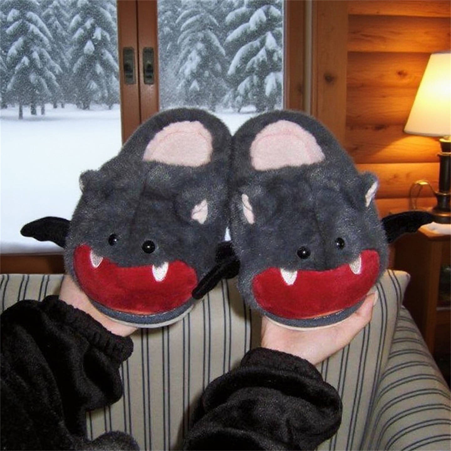 Halloween Bat Plush Slippers W - Sewing House ulasan dan harga