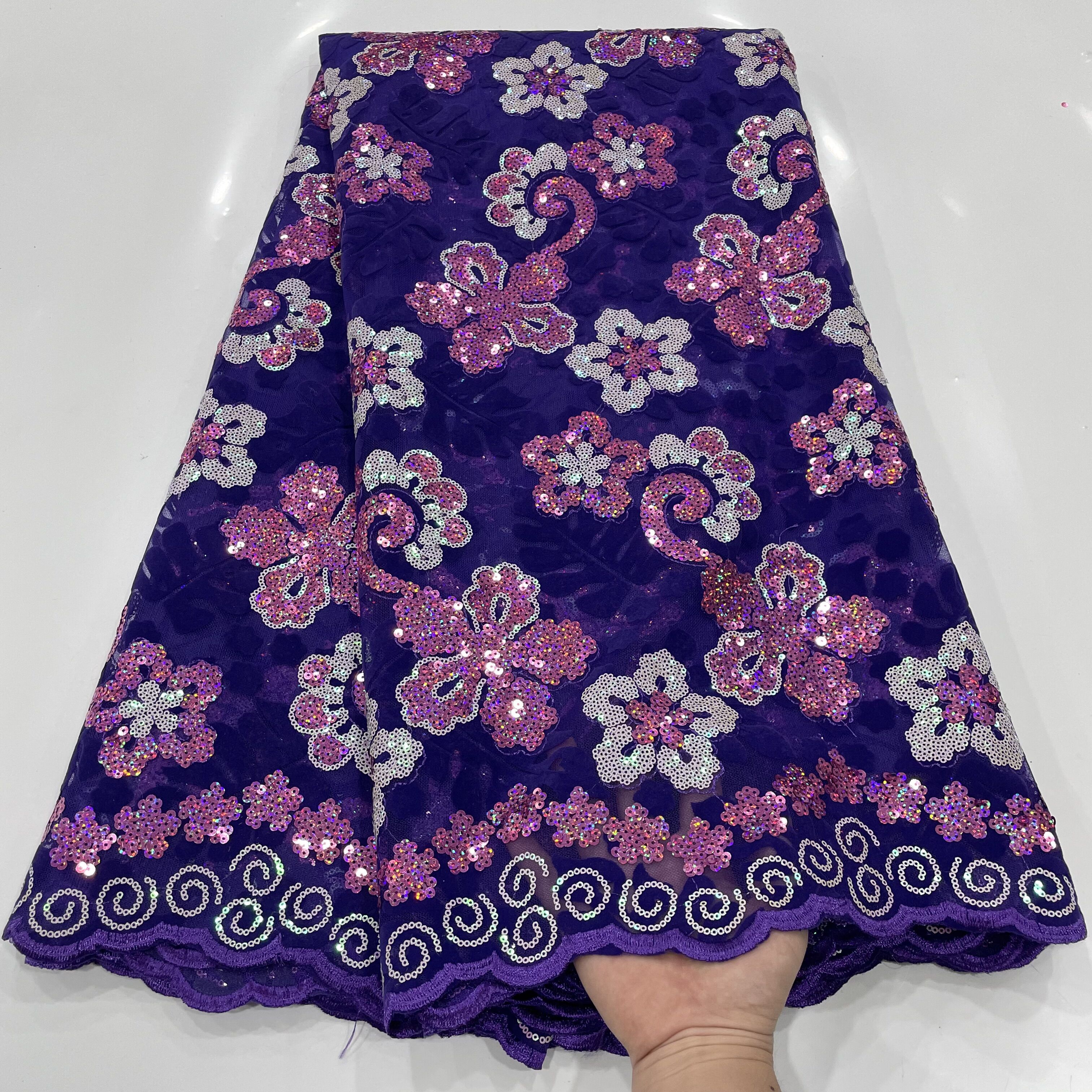 African Flocking Velvet Lace F - Sewing Velvet Fabric ulasan dan harga