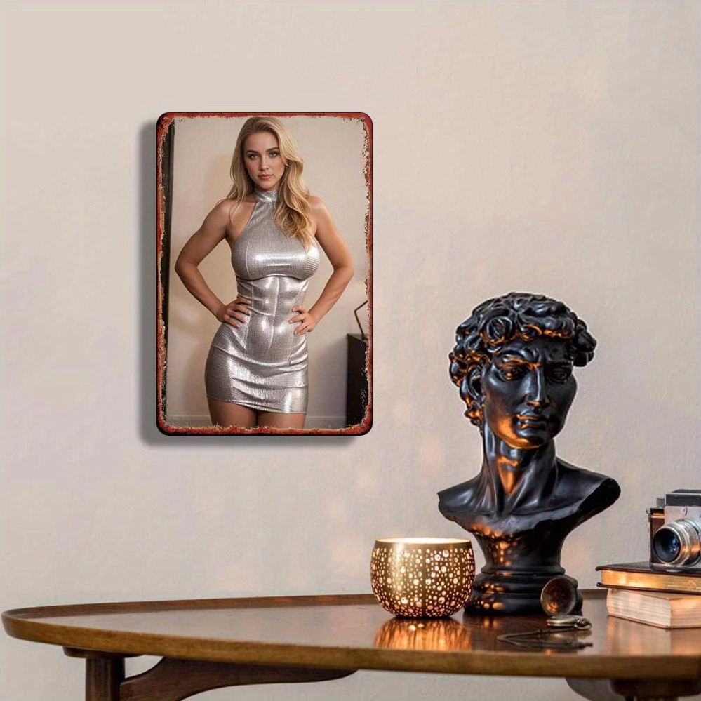 SHEINMETAL Silver Metallic Dre - Dress Form Mannequin ulasan dan harga