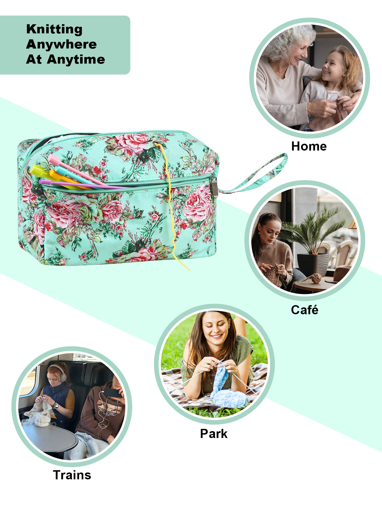 Yarn Storage Bag Square Knitti - Textile Sewing Kit ulasan dan harga