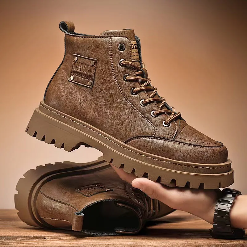 High Quality Men's Boots Platf - Sewing Nylon ulasan dan harga