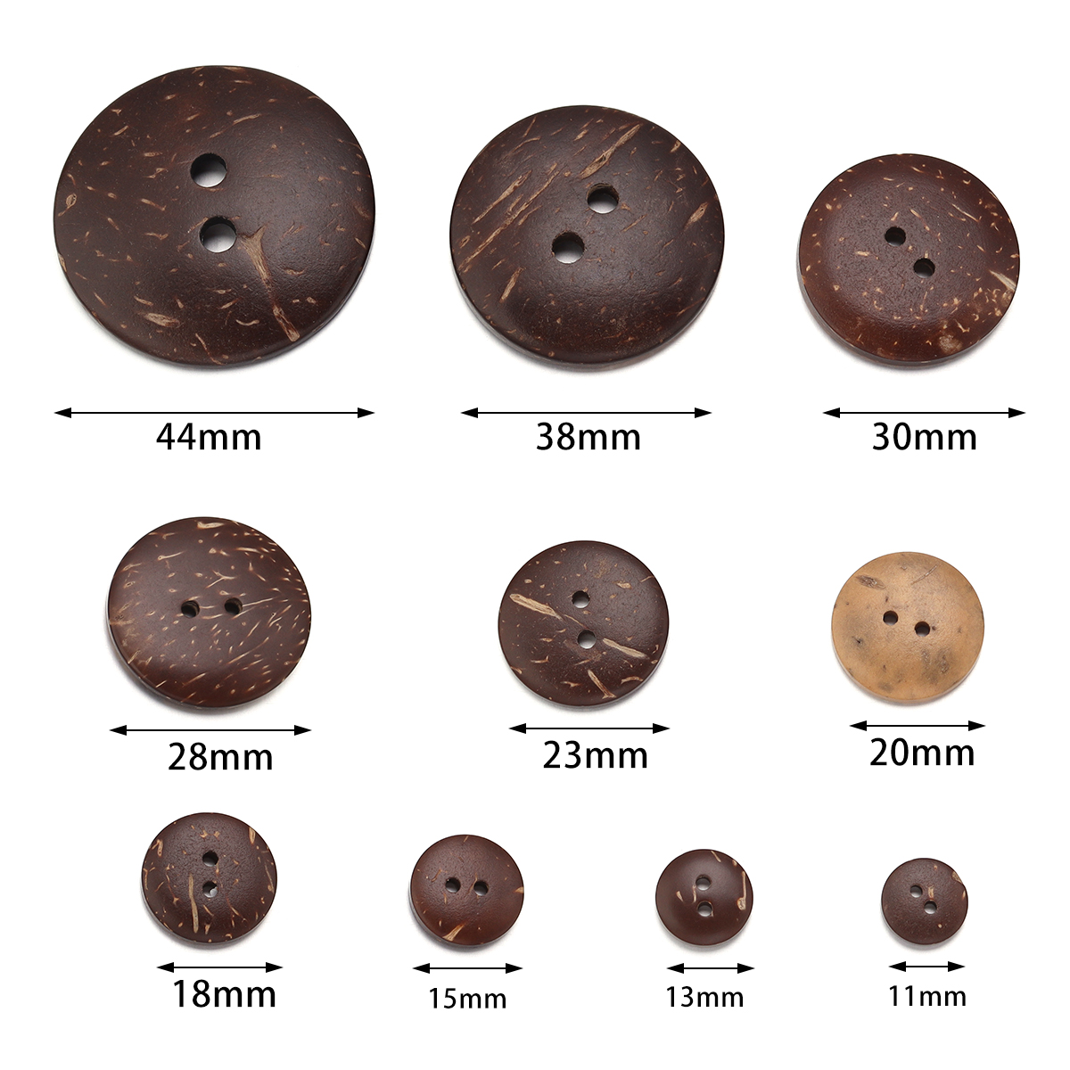 10-100Pcs Natural Coconut Shel - Sewing Art ulasan dan harga