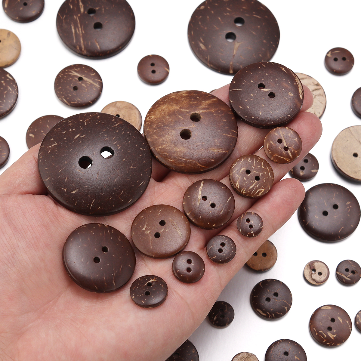 10-100Pcs Natural Coconut Shel - Sewing Art ulasan dan harga