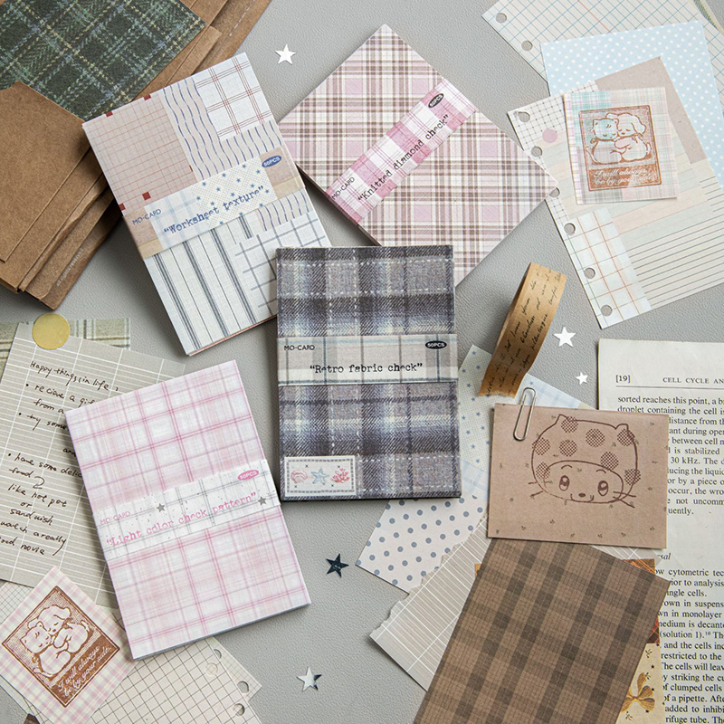 50pcs Creative Plaid Decor Scr - Pattern Tissue Paper ulasan dan harga