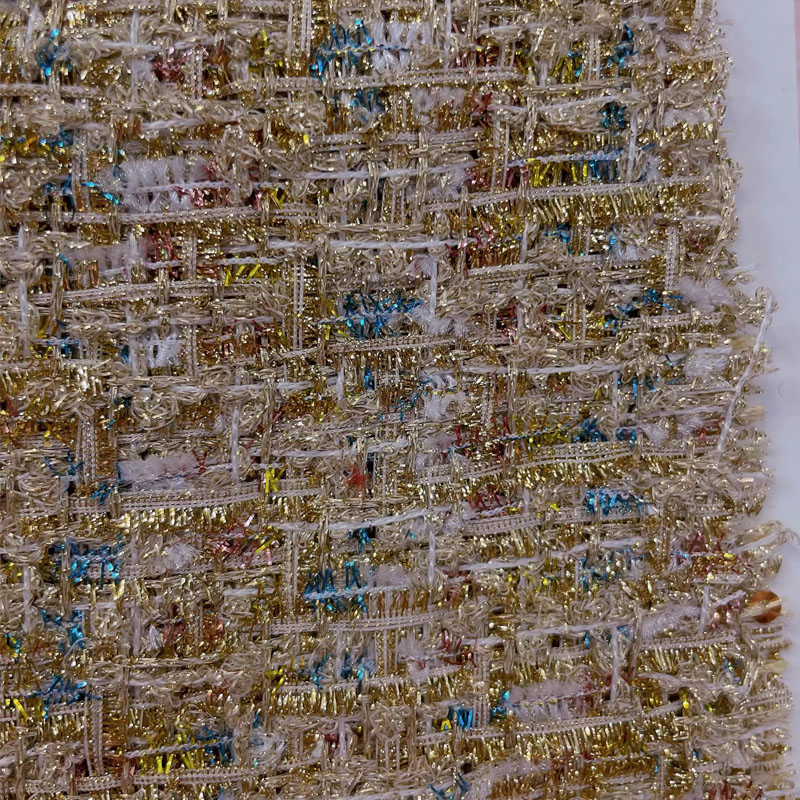 Gold Wire and Sequin Yarn-Dyed - Sewing Tweed ulasan dan harga