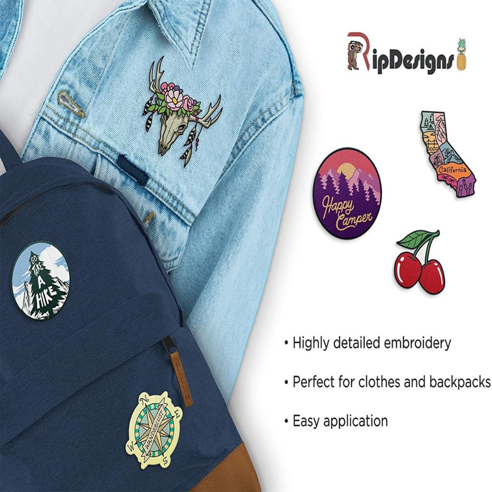 Cartoon Landscape Space Woven  - Sewing Label ulasan dan harga