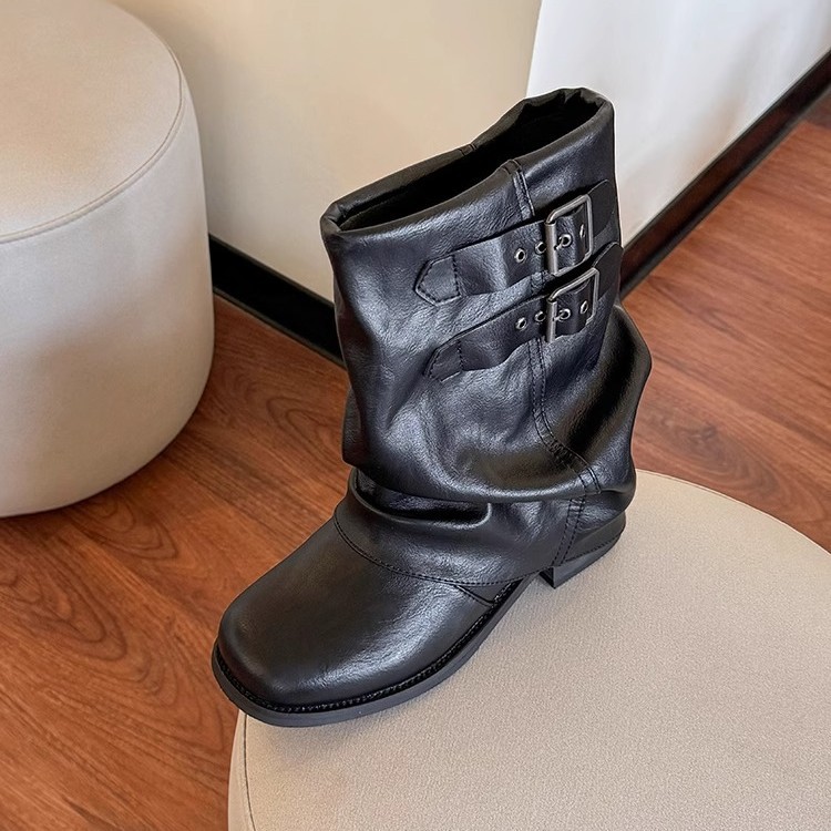 Short boots women's 2025 autum - Sewing Nylon ulasan dan harga