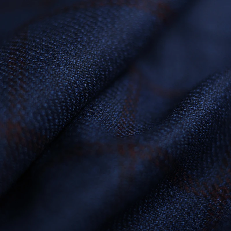Redraspberry Blue Plaid Worste - Sewing Tweed ulasan dan harga