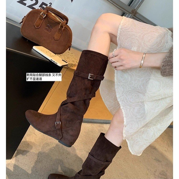 Knight boots women 2026 new Br - Sewing Nylon ulasan dan harga