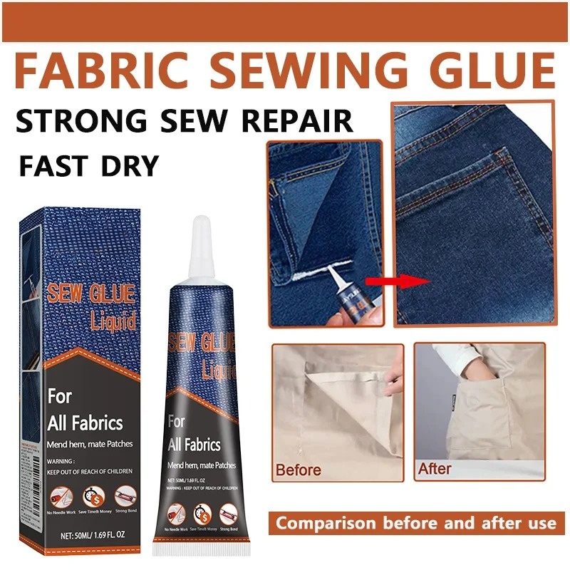 50ml Fabric Sewing Glue Fast D - Sewing Repair ulasan dan harga