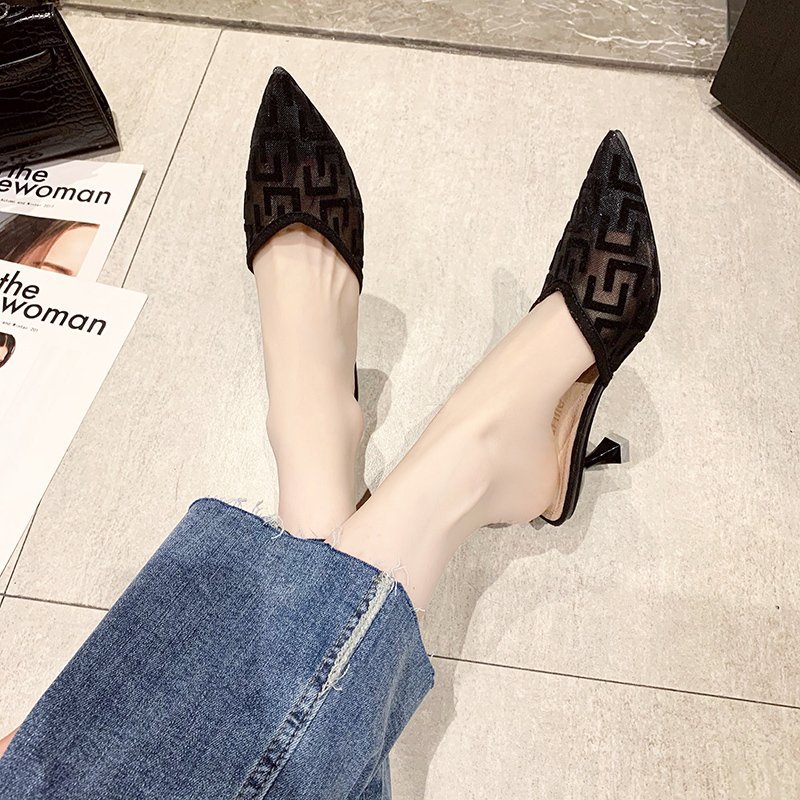 Women Mesh High Heels Temperam - Sewing Net ulasan dan harga