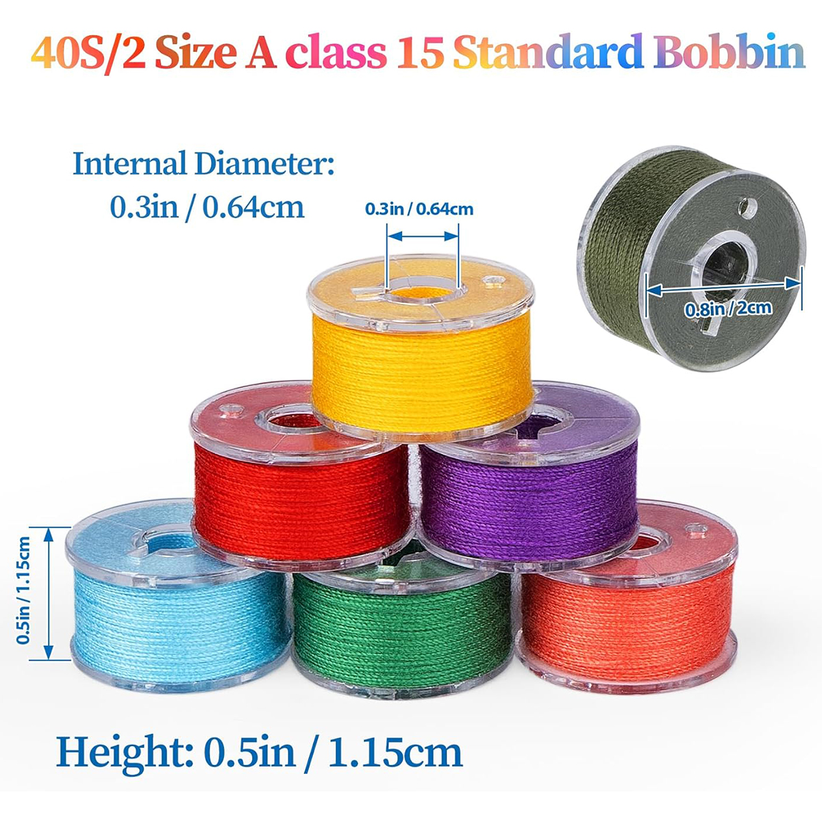 20Pcs Bobbins and Sewing Threa - Textile Sewing Kit ulasan dan harga