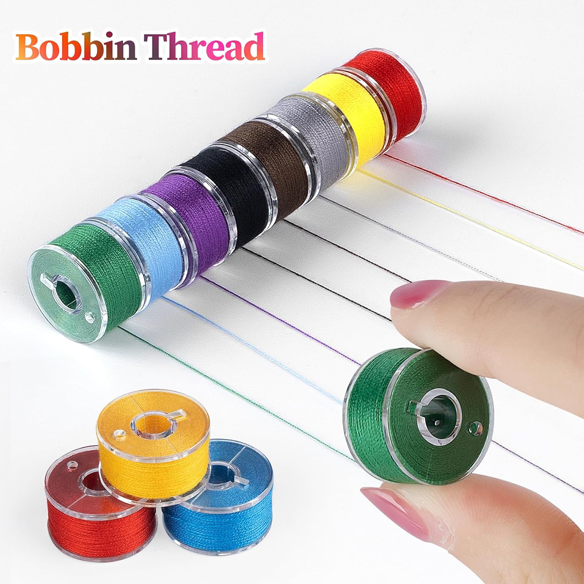 20Pcs Bobbins and Sewing Threa - Textile Sewing Kit ulasan dan harga