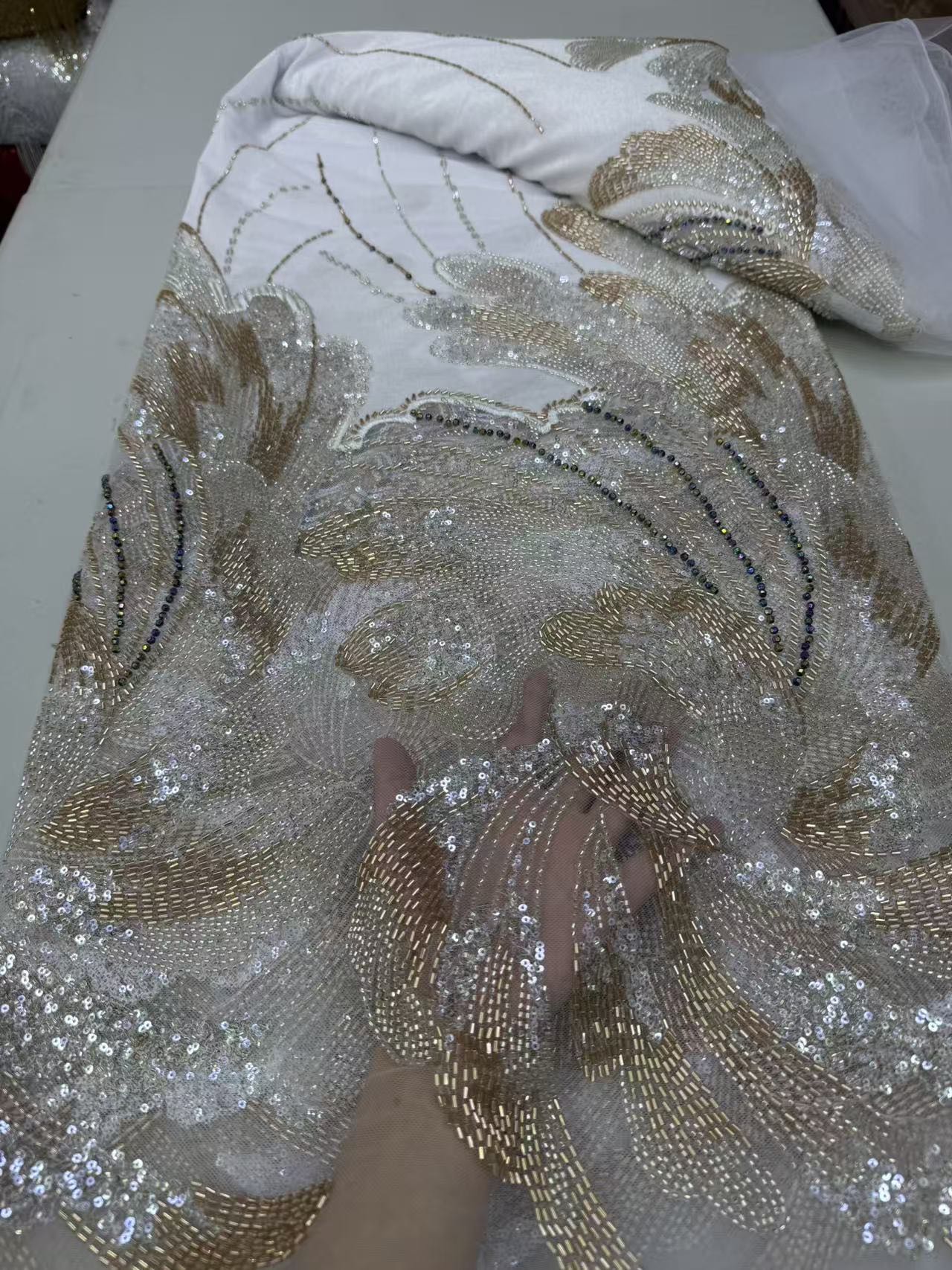 2026 African French Sequin Bea - Sewing Velvet Fabric ulasan dan harga