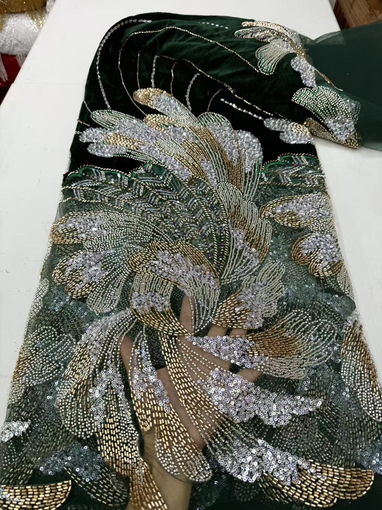 2026 African French Sequin Bea - Sewing Velvet Fabric ulasan dan harga