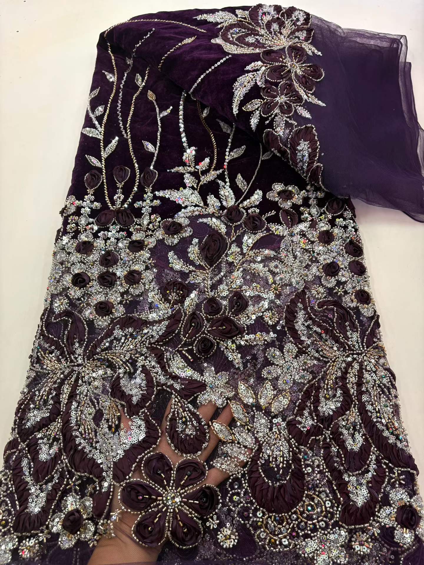 2026 African Groom Velvet Embr - Sewing Velvet Fabric ulasan dan harga