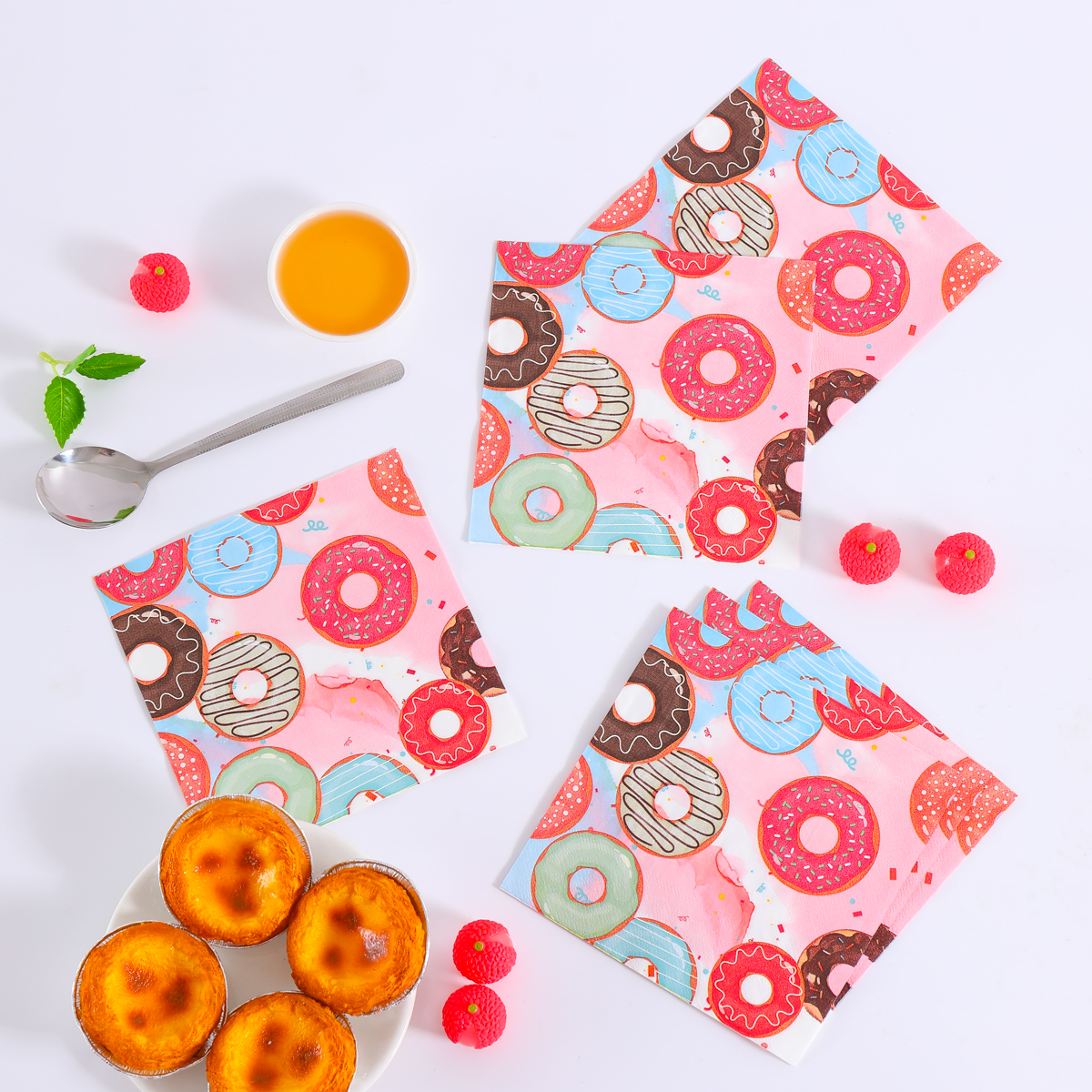 Colorful Donuts Disposable Pap - Pattern Tissue Paper ulasan dan harga