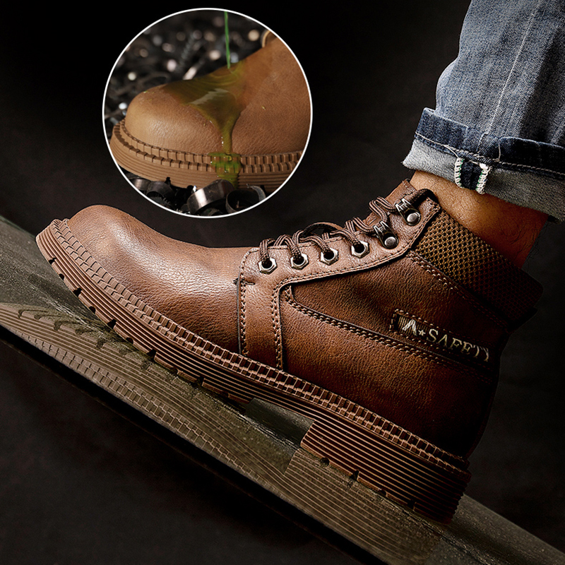 Unisex Safety Shoes Steel Toe  - Sewing Nylon ulasan dan harga