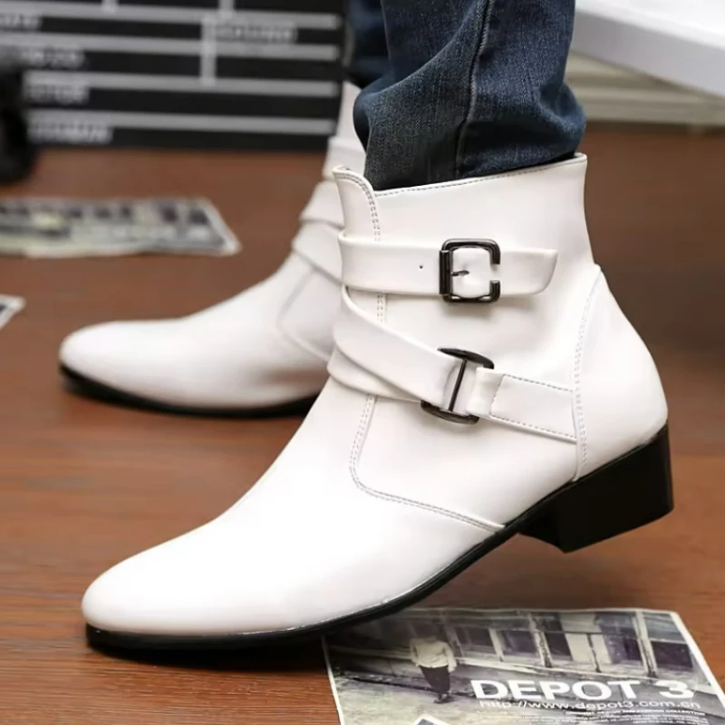 New Men's Boots Leather Chelse - Sewing Nylon ulasan dan harga