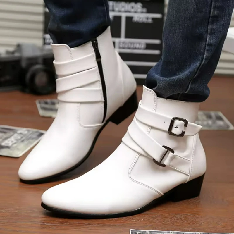 New Men's Boots Leather Chelse - Sewing Nylon ulasan dan harga