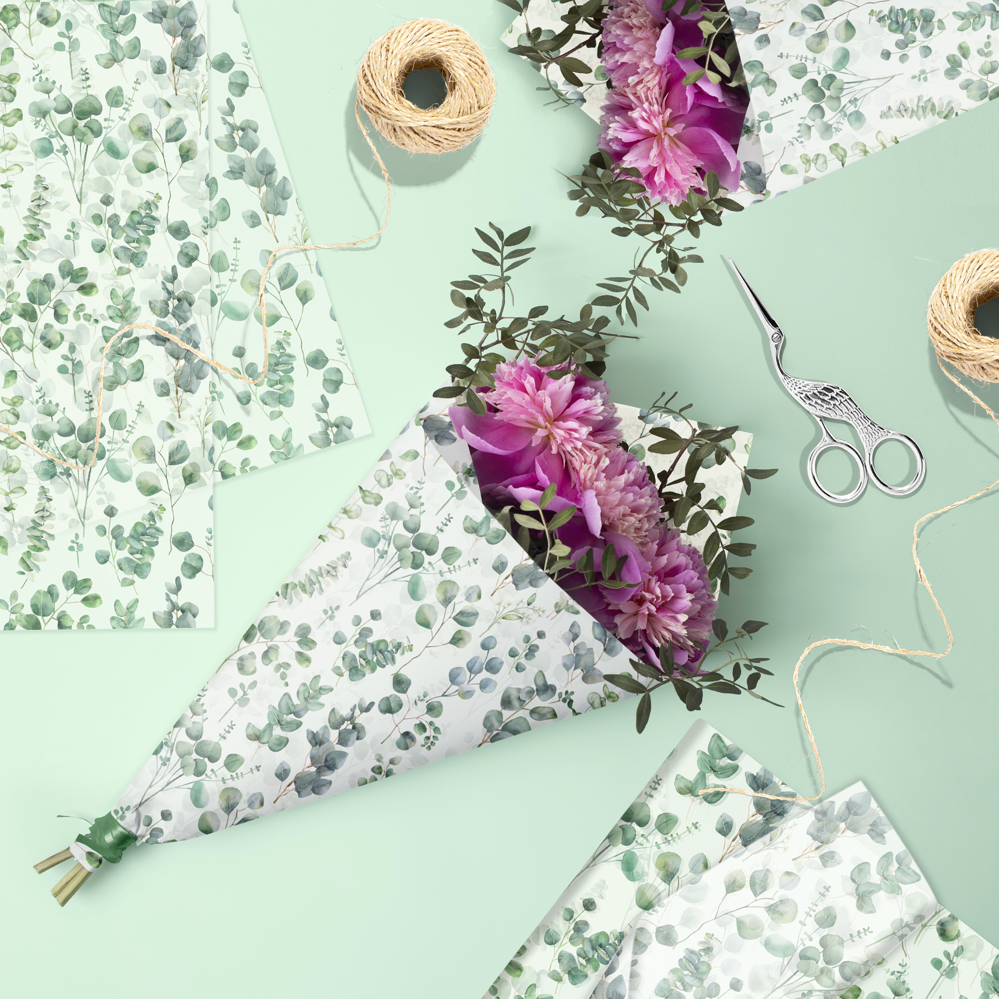 Eucalyptus Leaves Tissue Paper - Pattern Tissue Paper ulasan dan harga