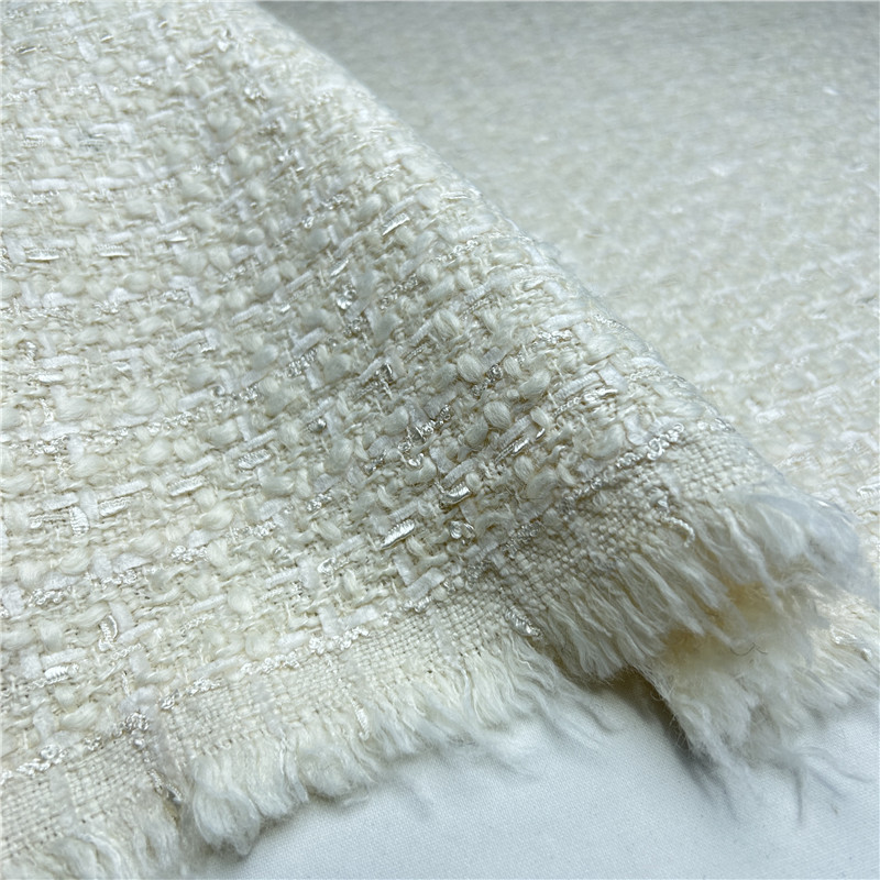 Beige French Luxury Draped Fri - Sewing Tweed ulasan dan harga