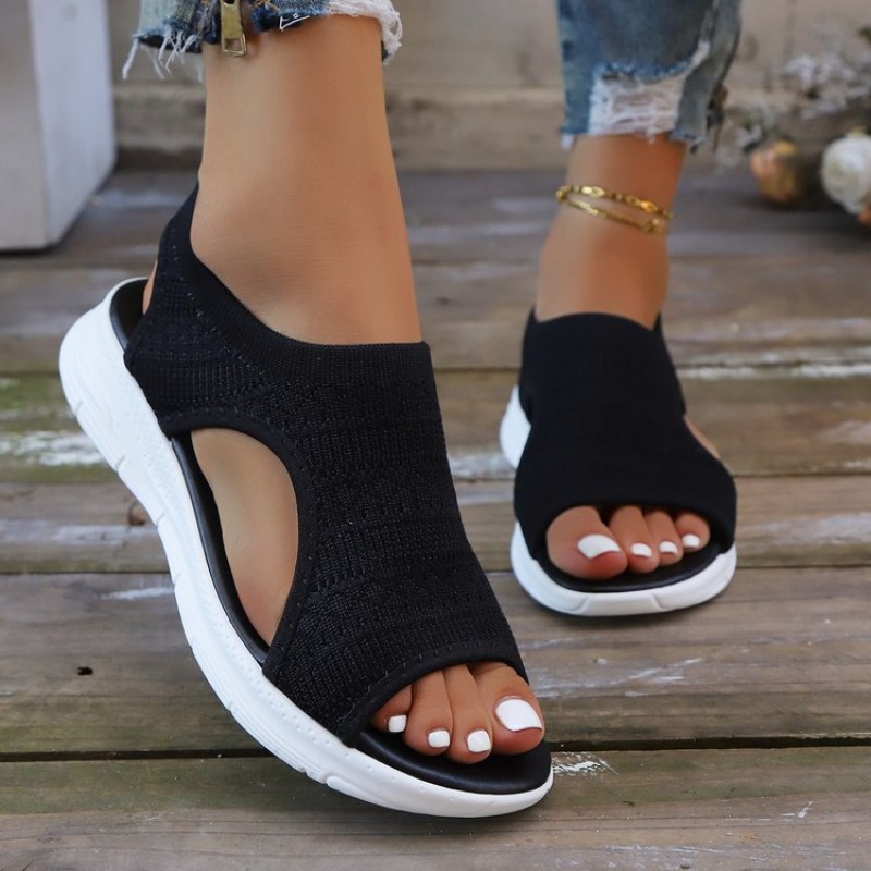 Women Summer Sandals Elastic K - Elastic Waistband Roll ulasan dan harga